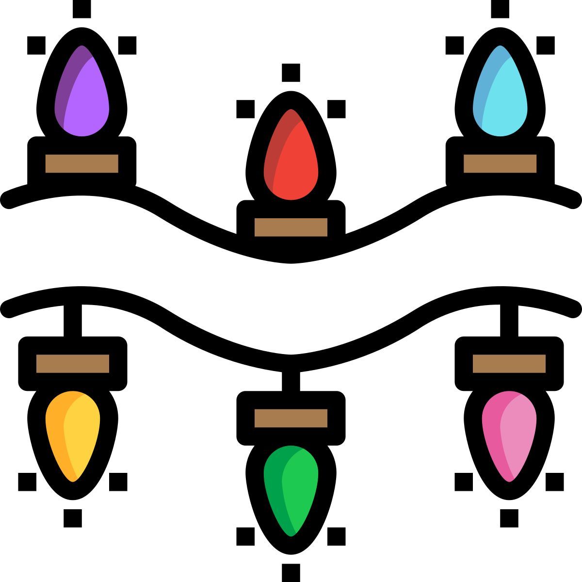 christmas lights icon