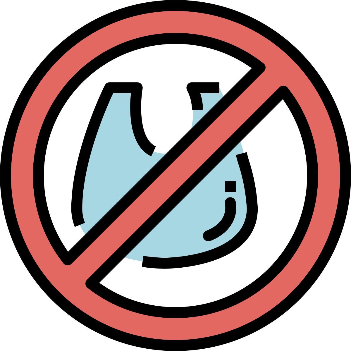 no plastic bags icon