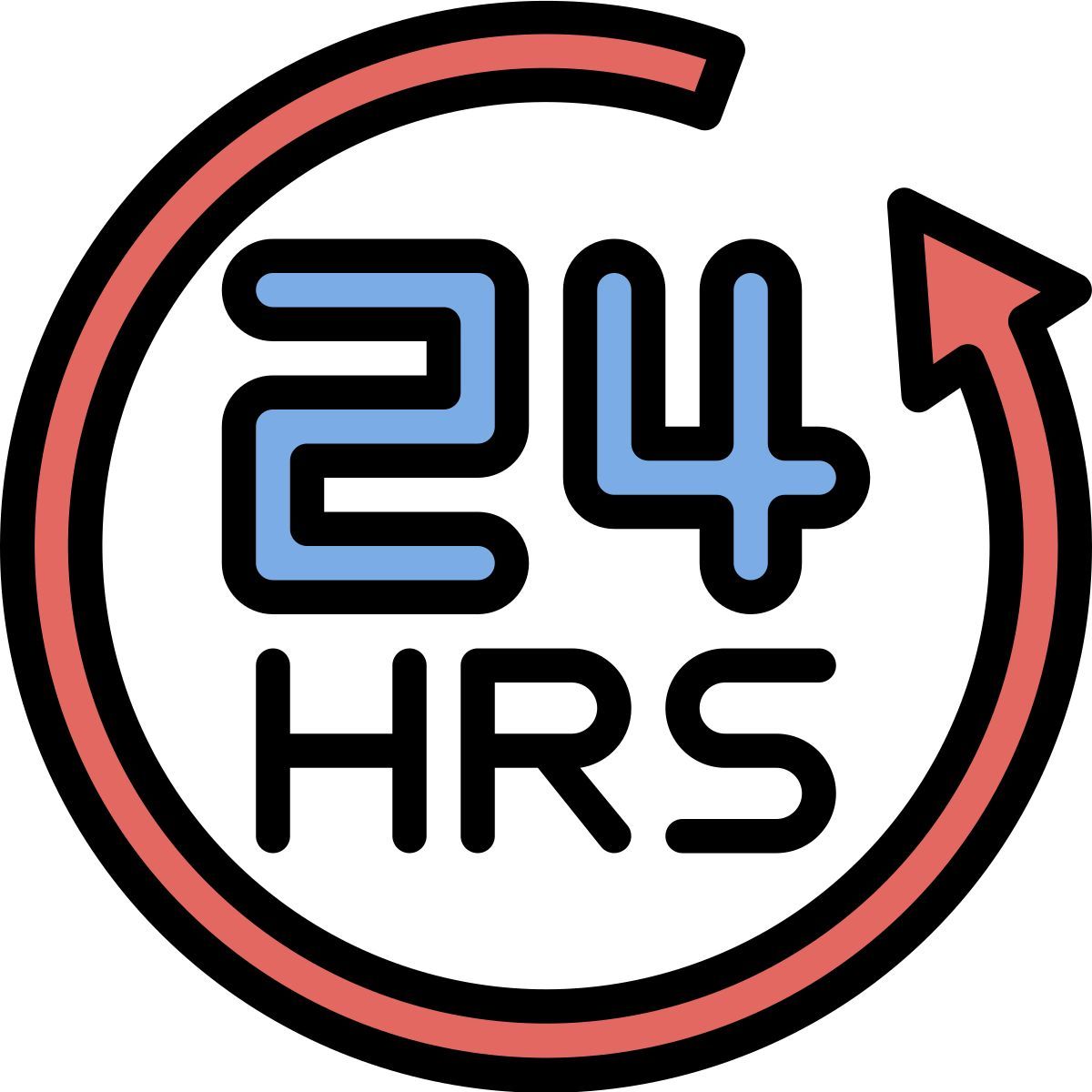 open 24 hours icon
