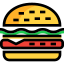 external burger-fast-food-color-outline-tulpahn-outline-color-tulpahn icon