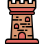 external castle-tower-building-tulpahn-outline-color-tulpahn icon