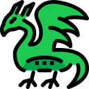 external dragon-fairy-tale-tulpahn-outline-color-tulpahn icon
