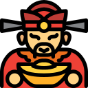 external god-of-wealth-chinese-new-year-tulpahn-outline-color-tulpahn icon