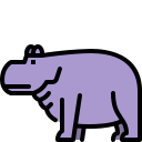 external hippopotamus-wild-animals-tulpahn-outline-color-tulpahn icon