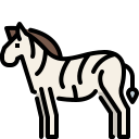 external zebra-wild-animals-tulpahn-outline-color-tulpahn icon