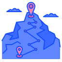 external route-hiking-and-camping-two-tone-chattapat- icon
