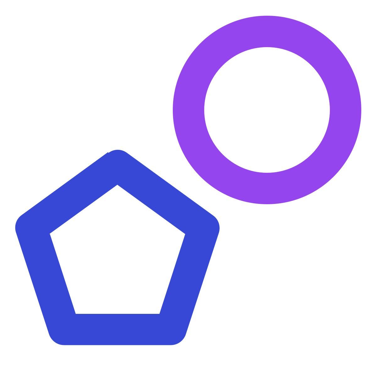 circle and pentagon icon