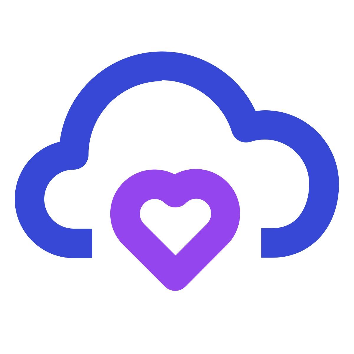 cloud heart icon