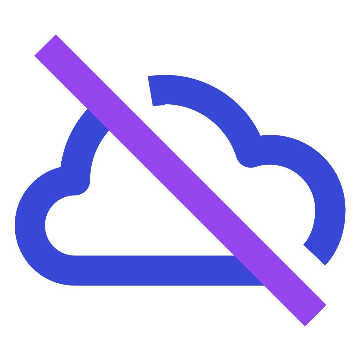 cloud slash icon