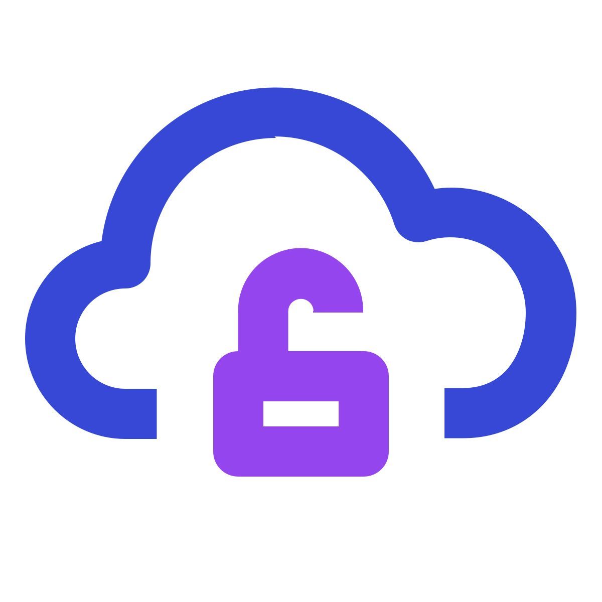 cloud unlock icon