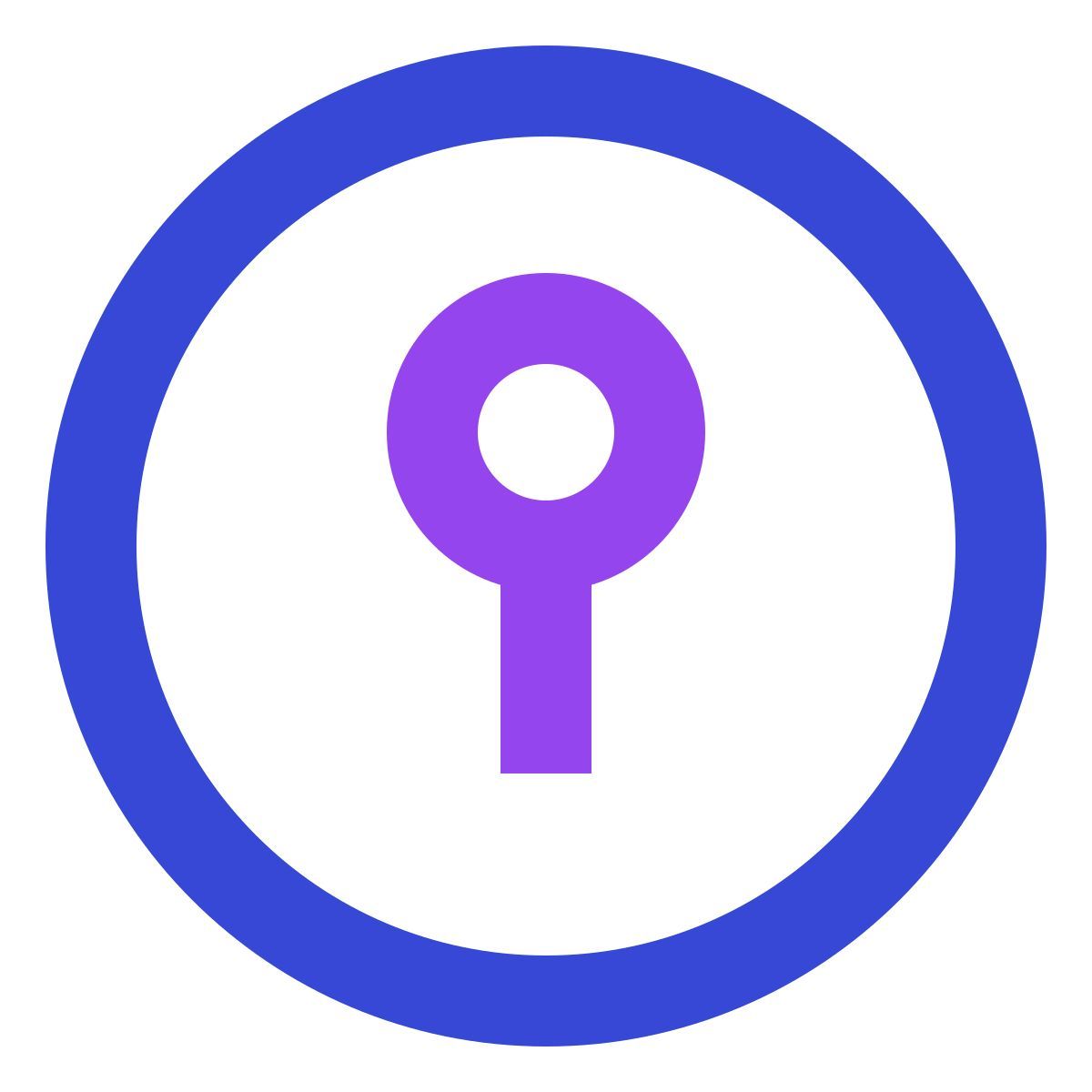 keyhole circle icon