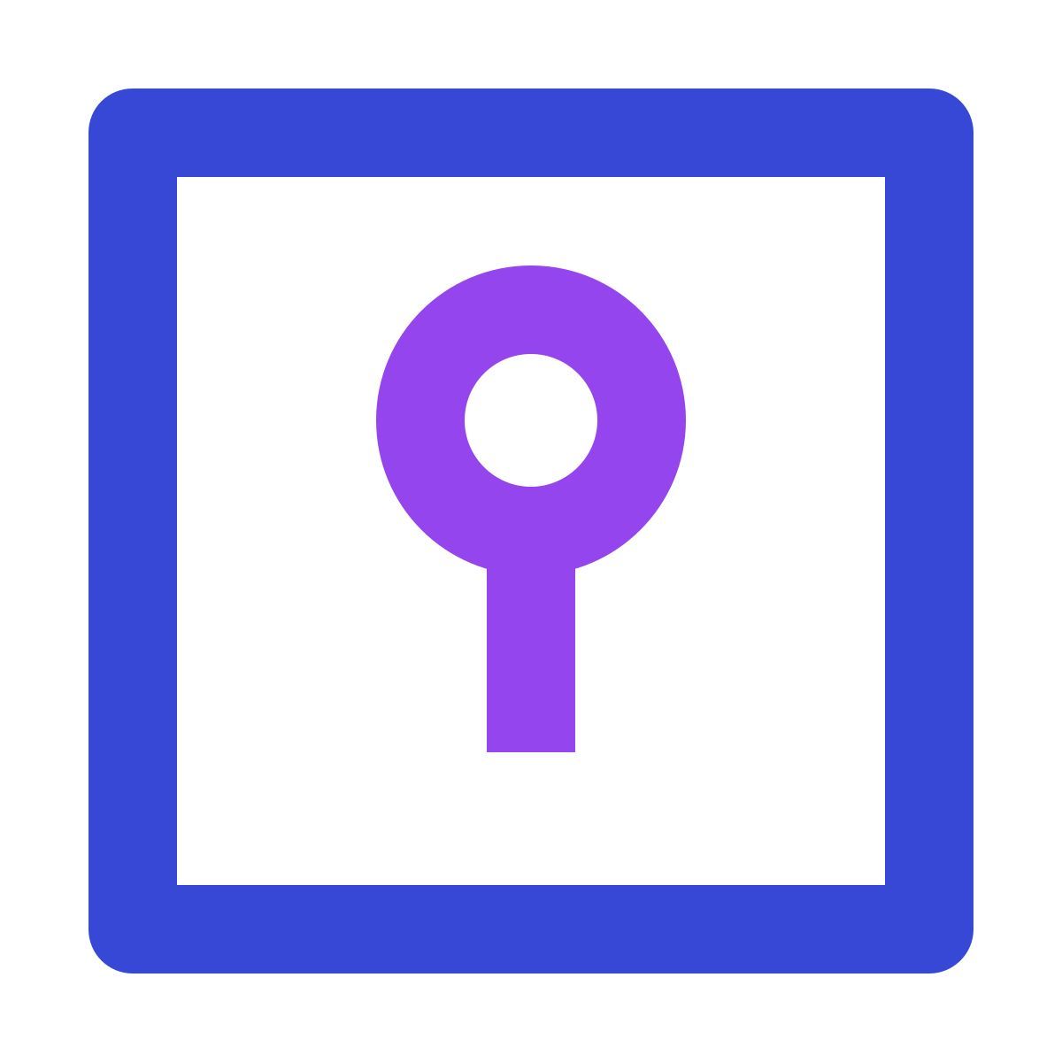 keyhole square icon