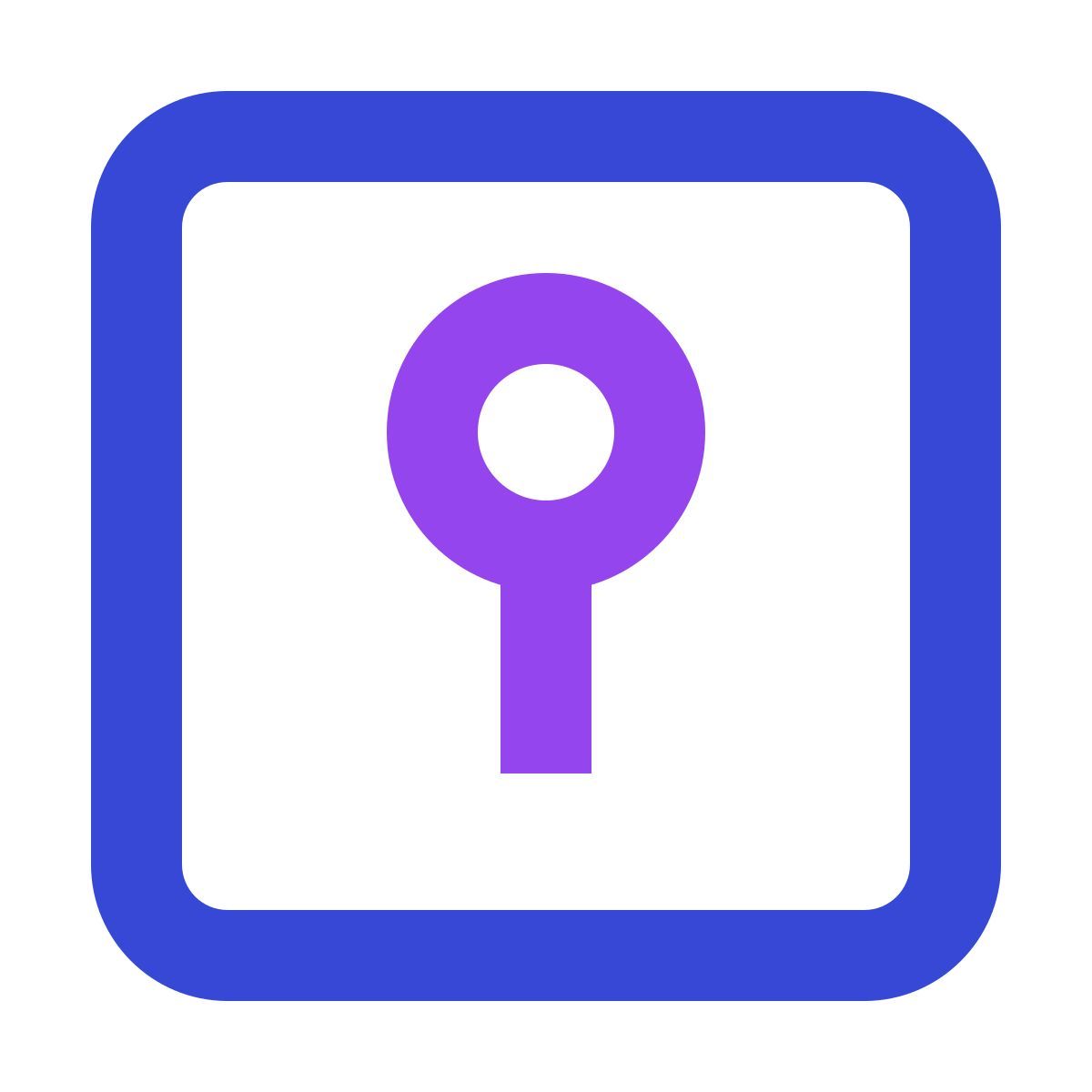 keyhole square icon