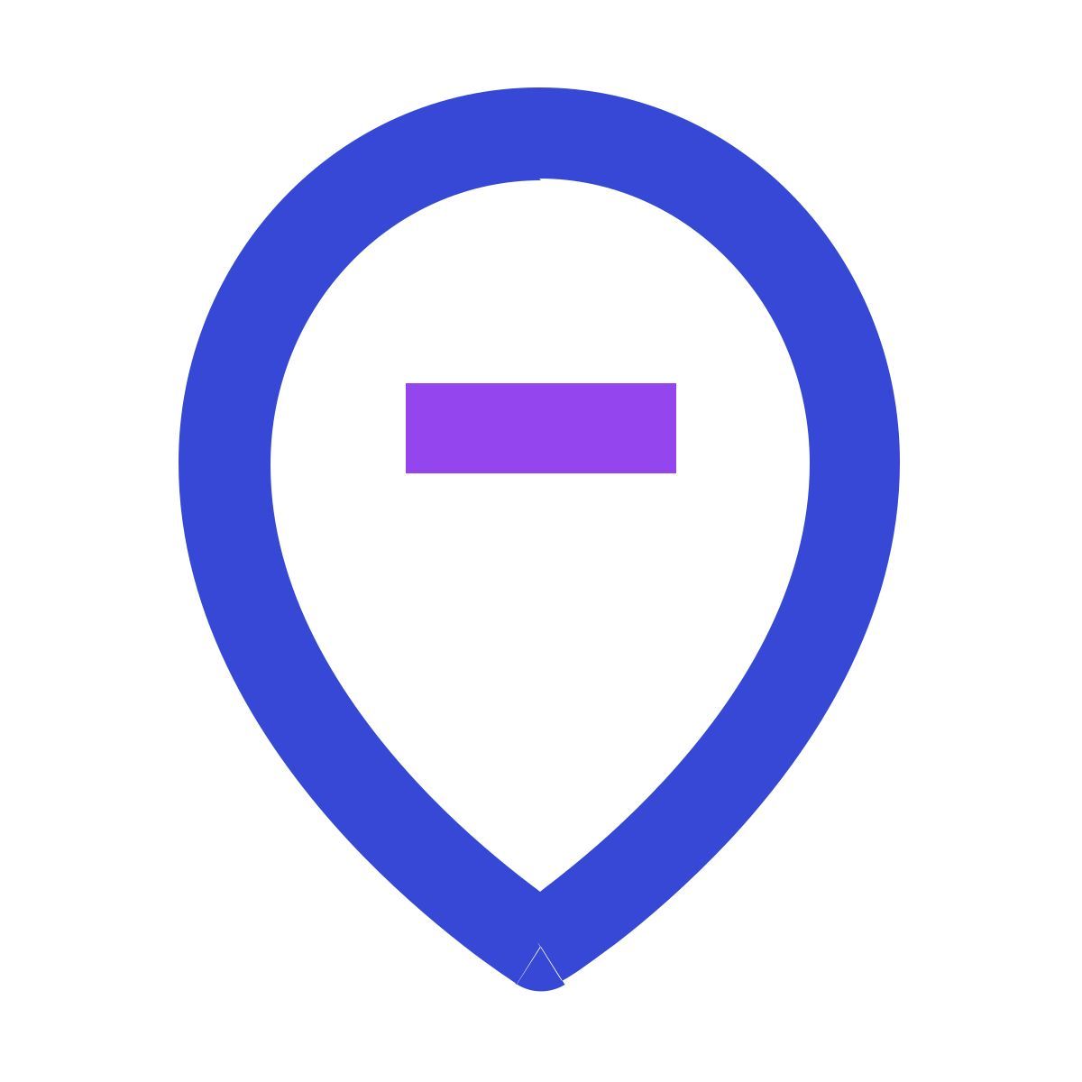 지도 마커 빼기 icon
