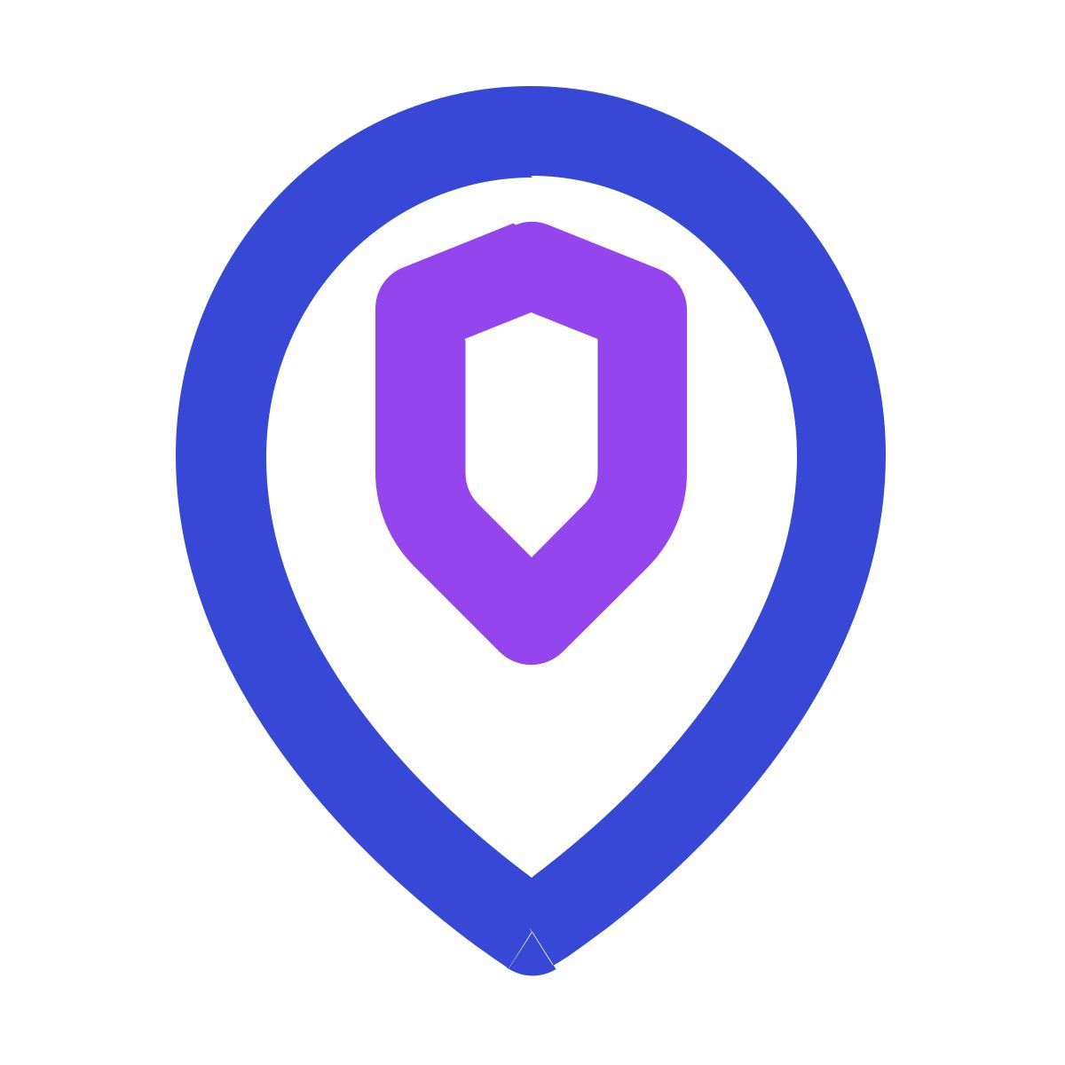 map marker shield icon