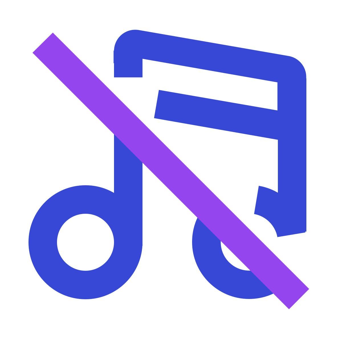 music turn slash icon