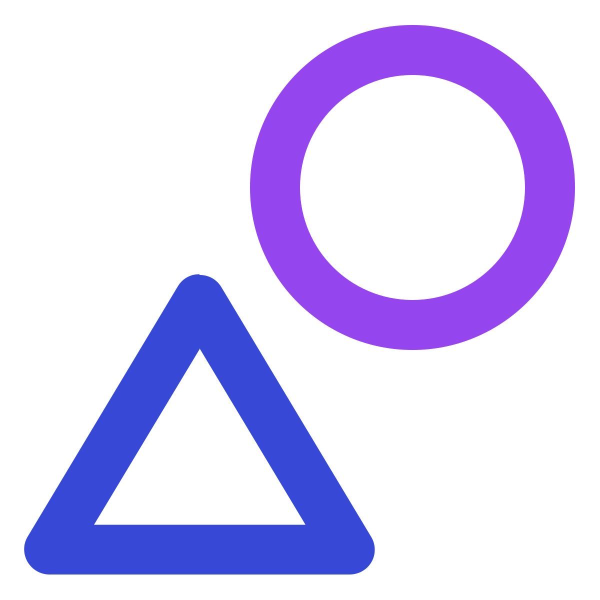 triangle and circle icon