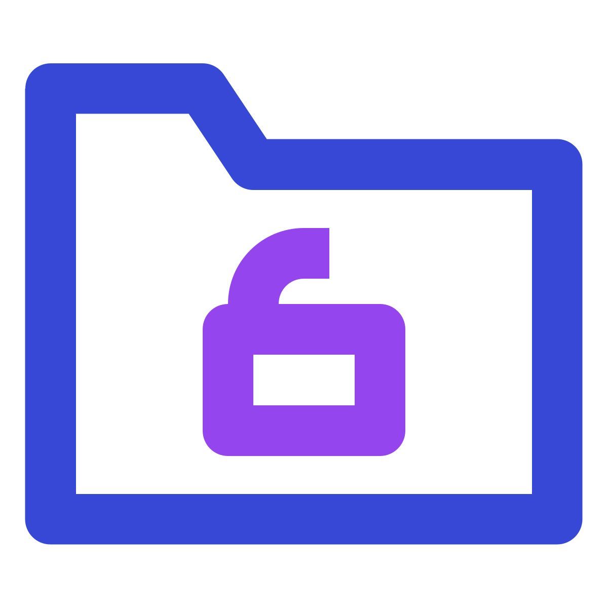 unlock folder icon