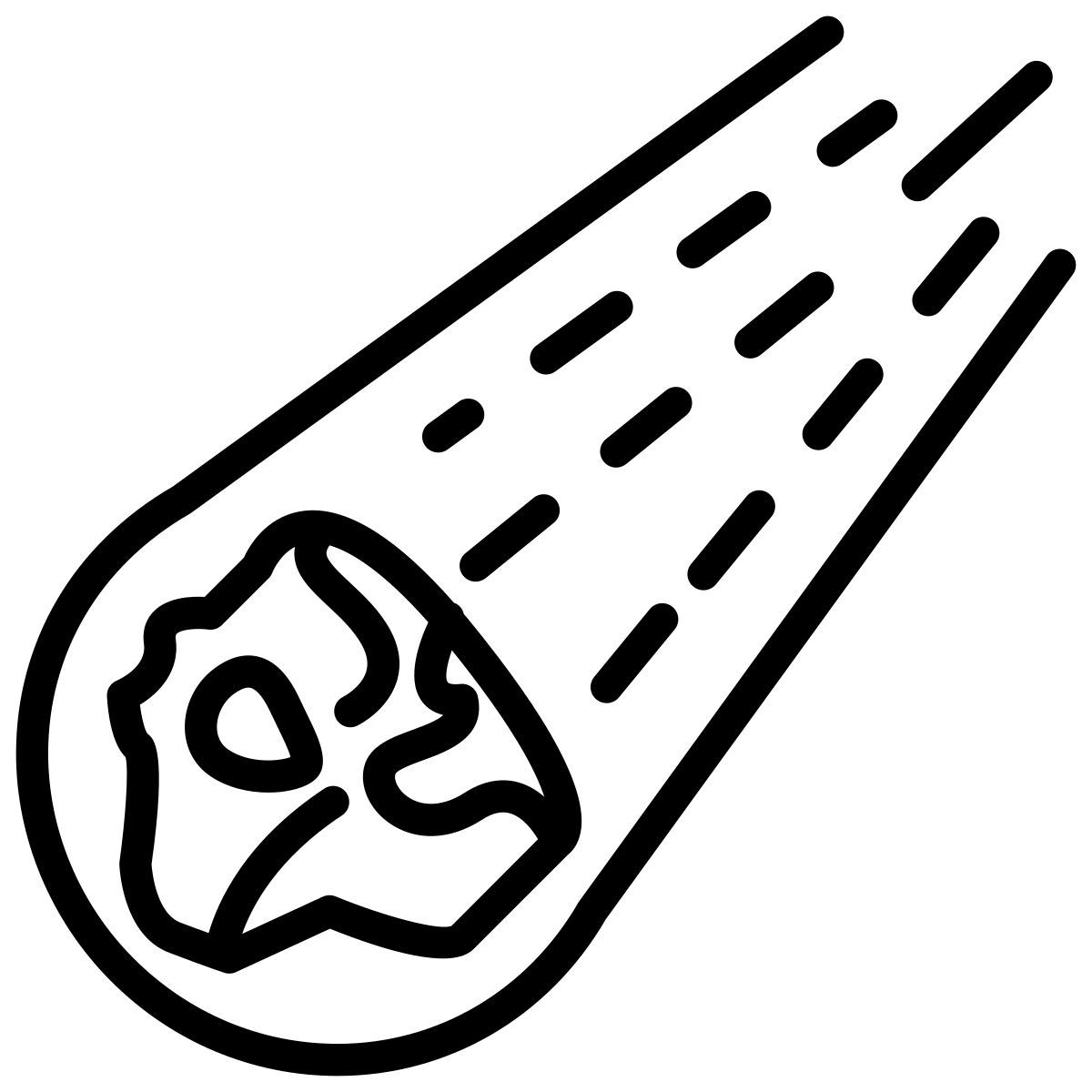 falling meteorite icon
