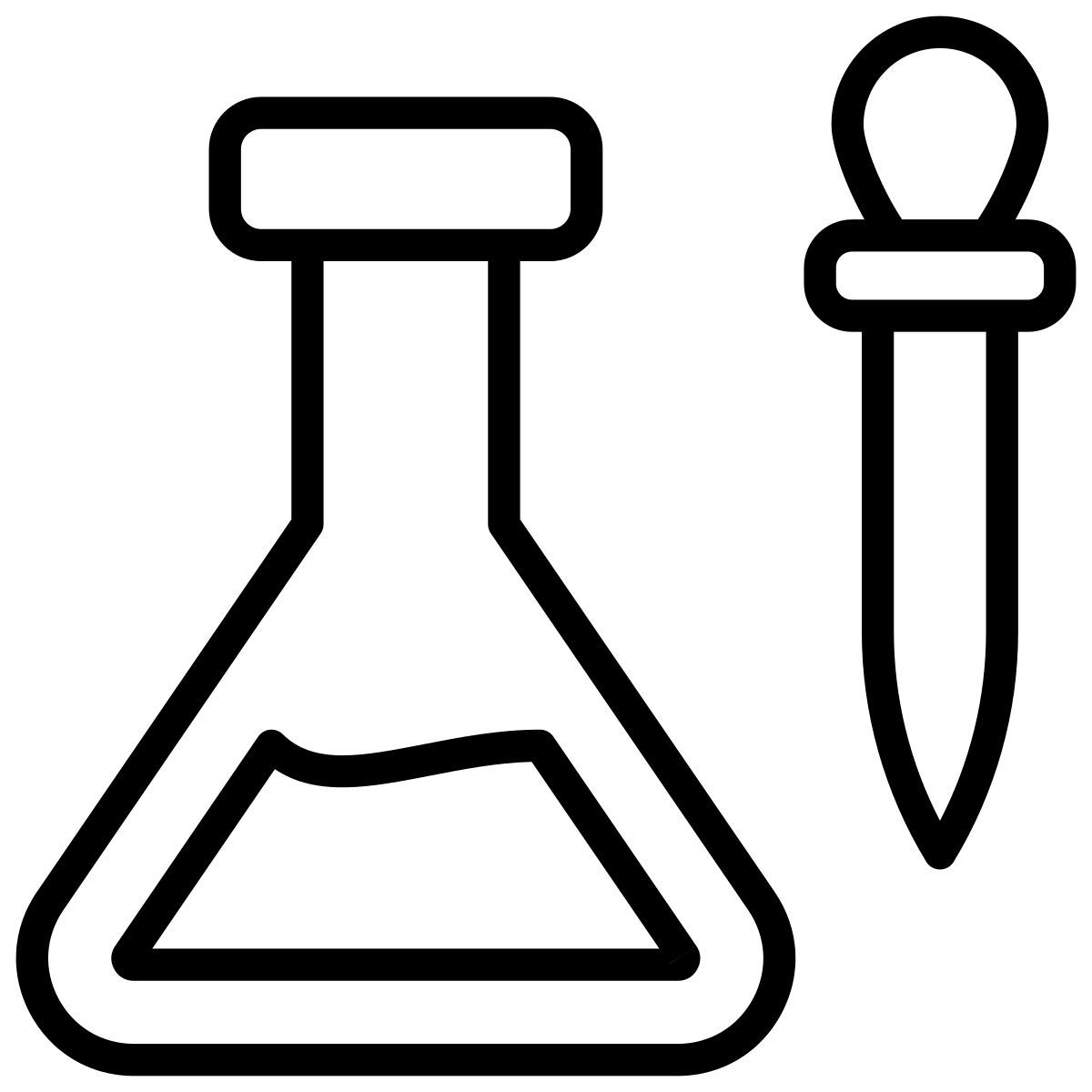flask and pipette icon