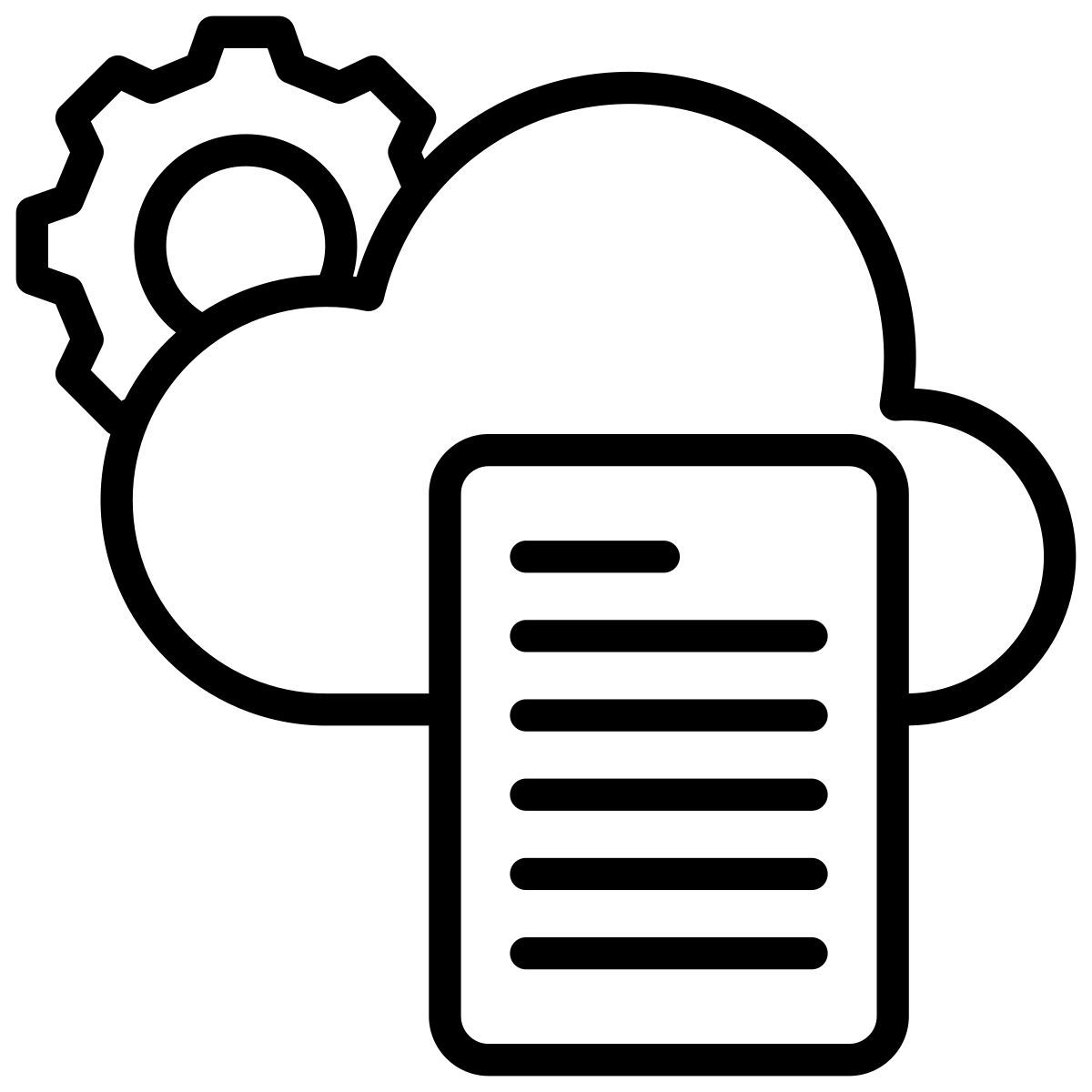 impostazioni dati cloud icon