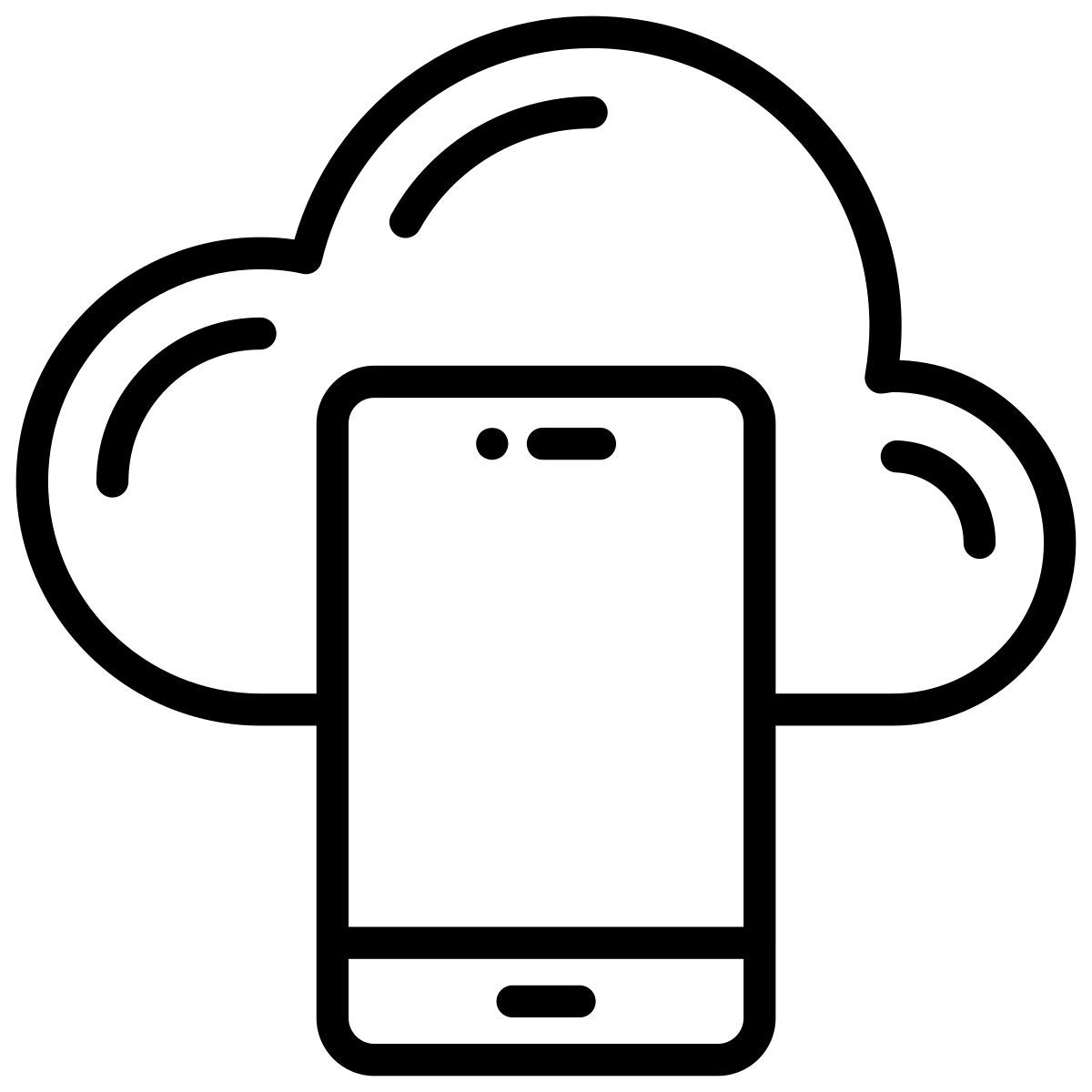 mobile cloud data icon