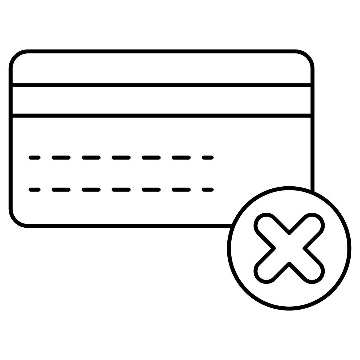 Carte non acceptée icon