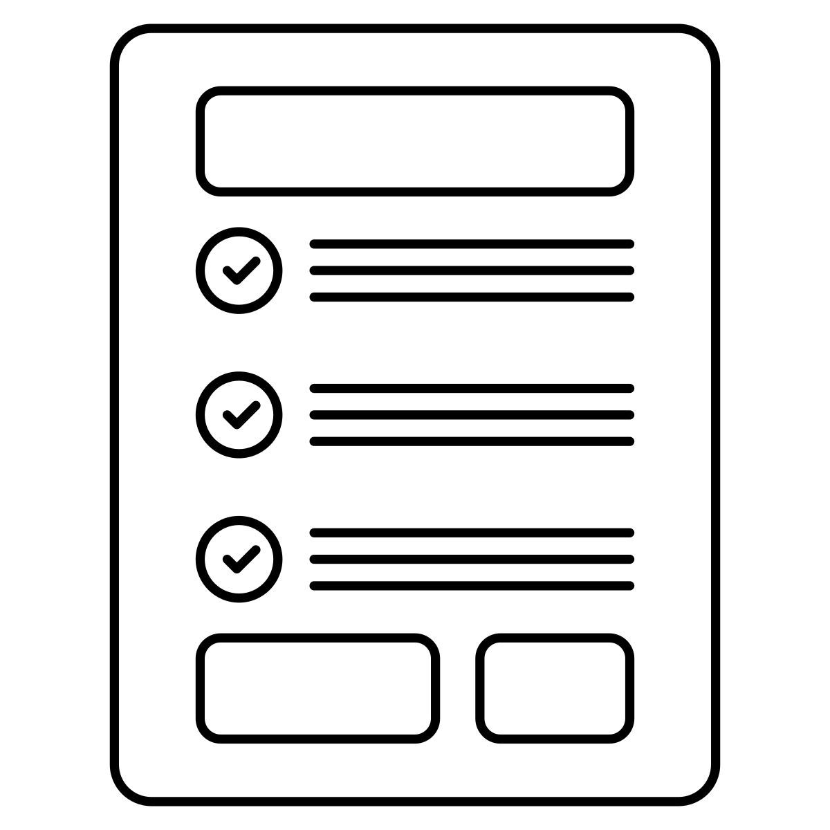 lista di controllo icon