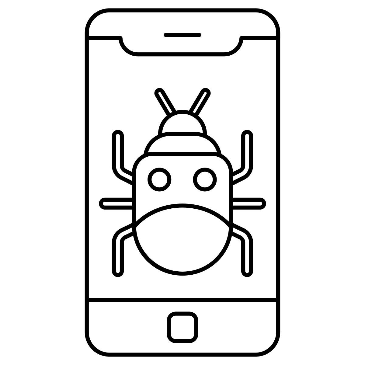 mobile virus icon