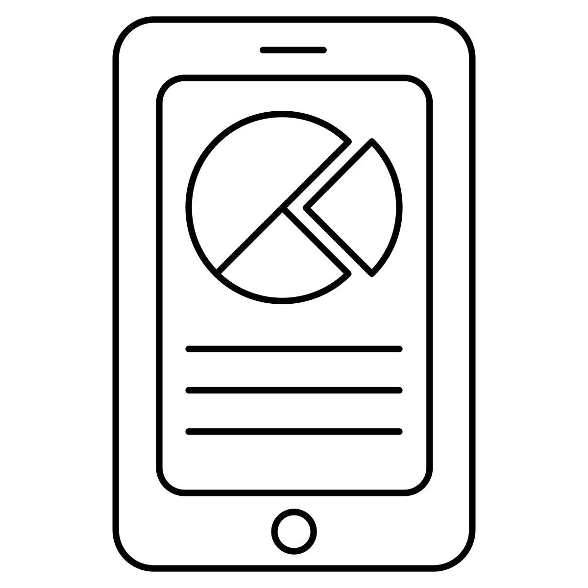 mobile business data icon