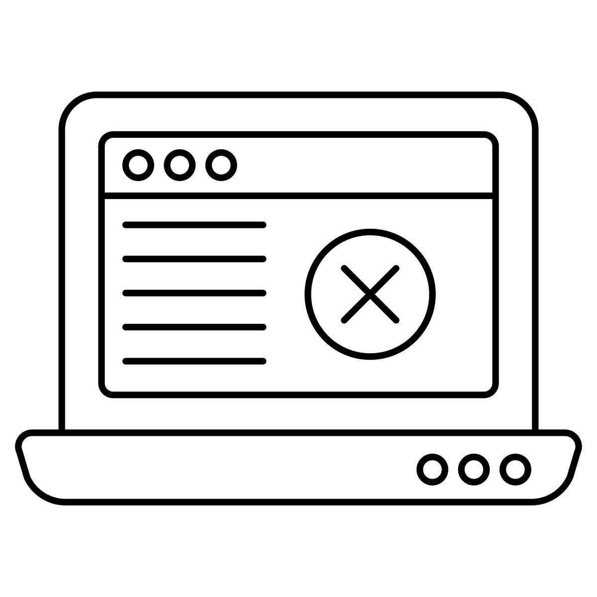wrong website icon