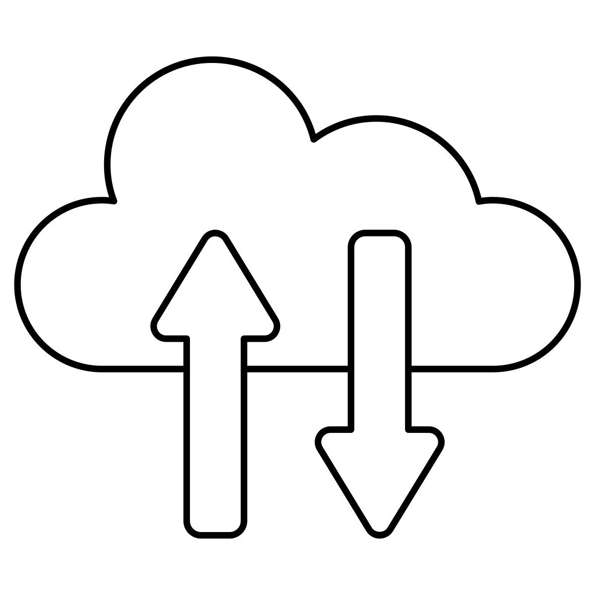cloud data transfer icon