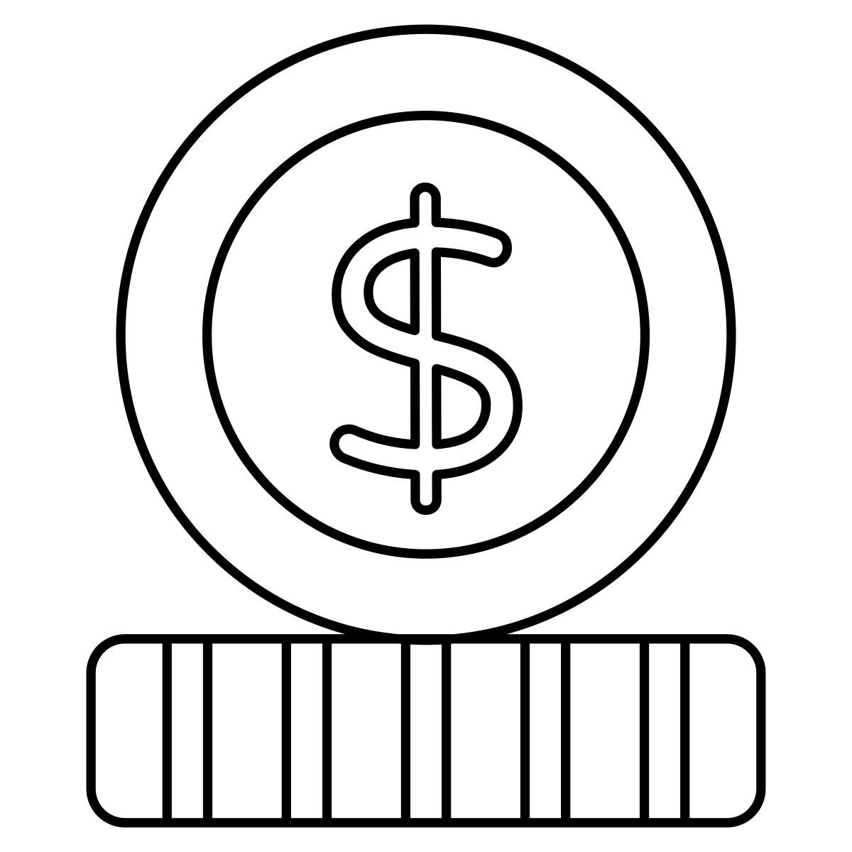 dollar coins icon