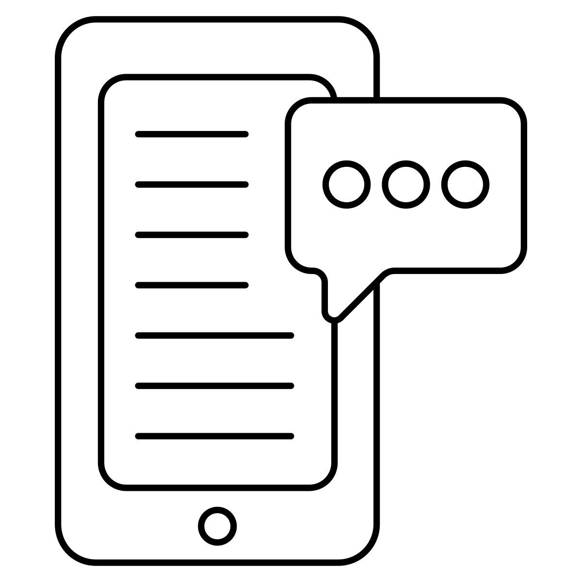 mobile chat icon
