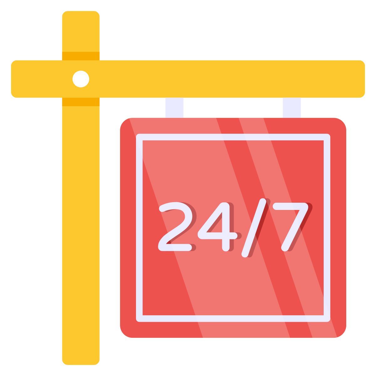 24/7 stunden board icon