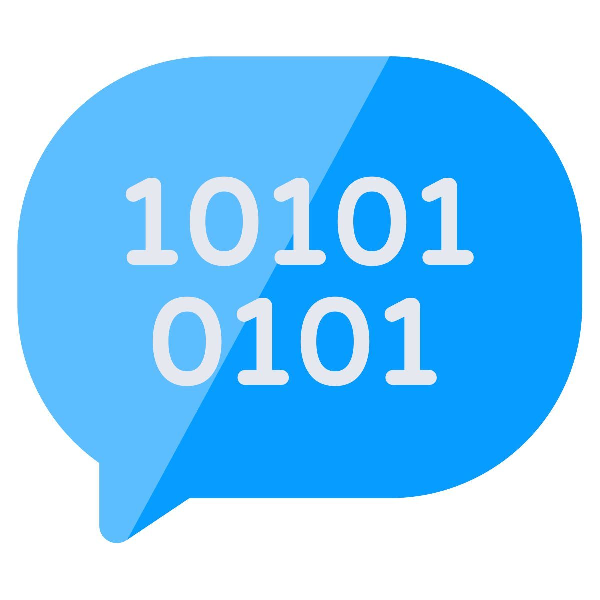 binary data chat icon