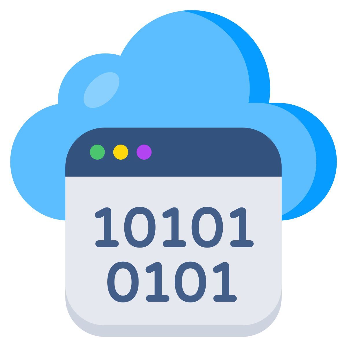 externo nuvem dados binários nuvem e web vectorslab flat vectorslab icon