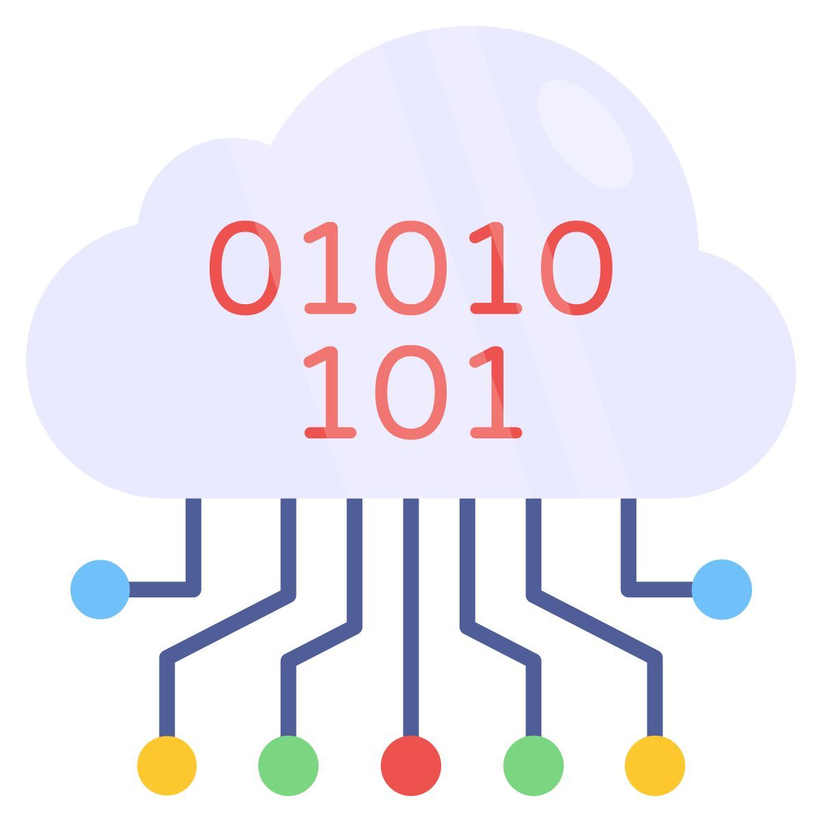 cloud binary data icon