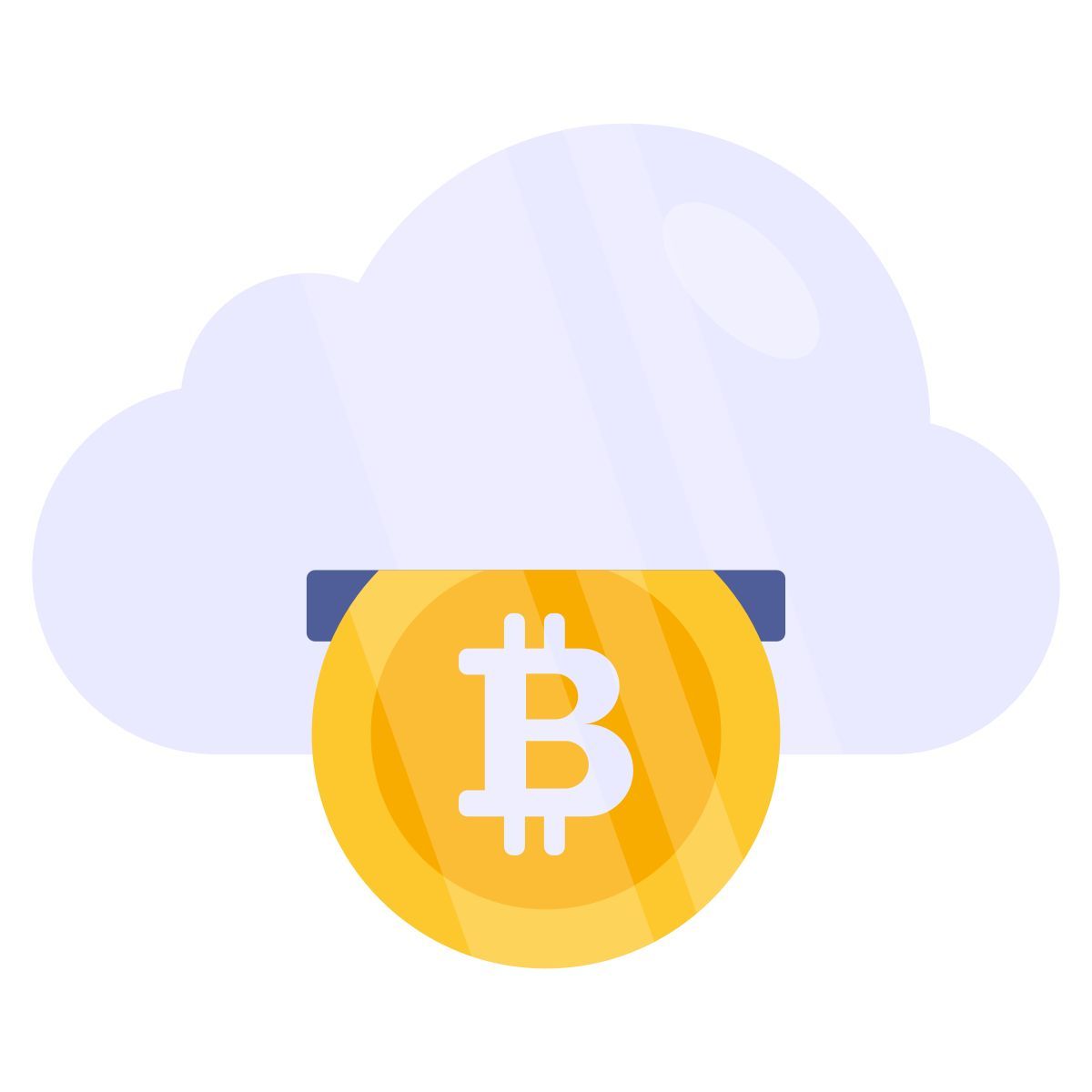 cloud cryptocurrency icon
