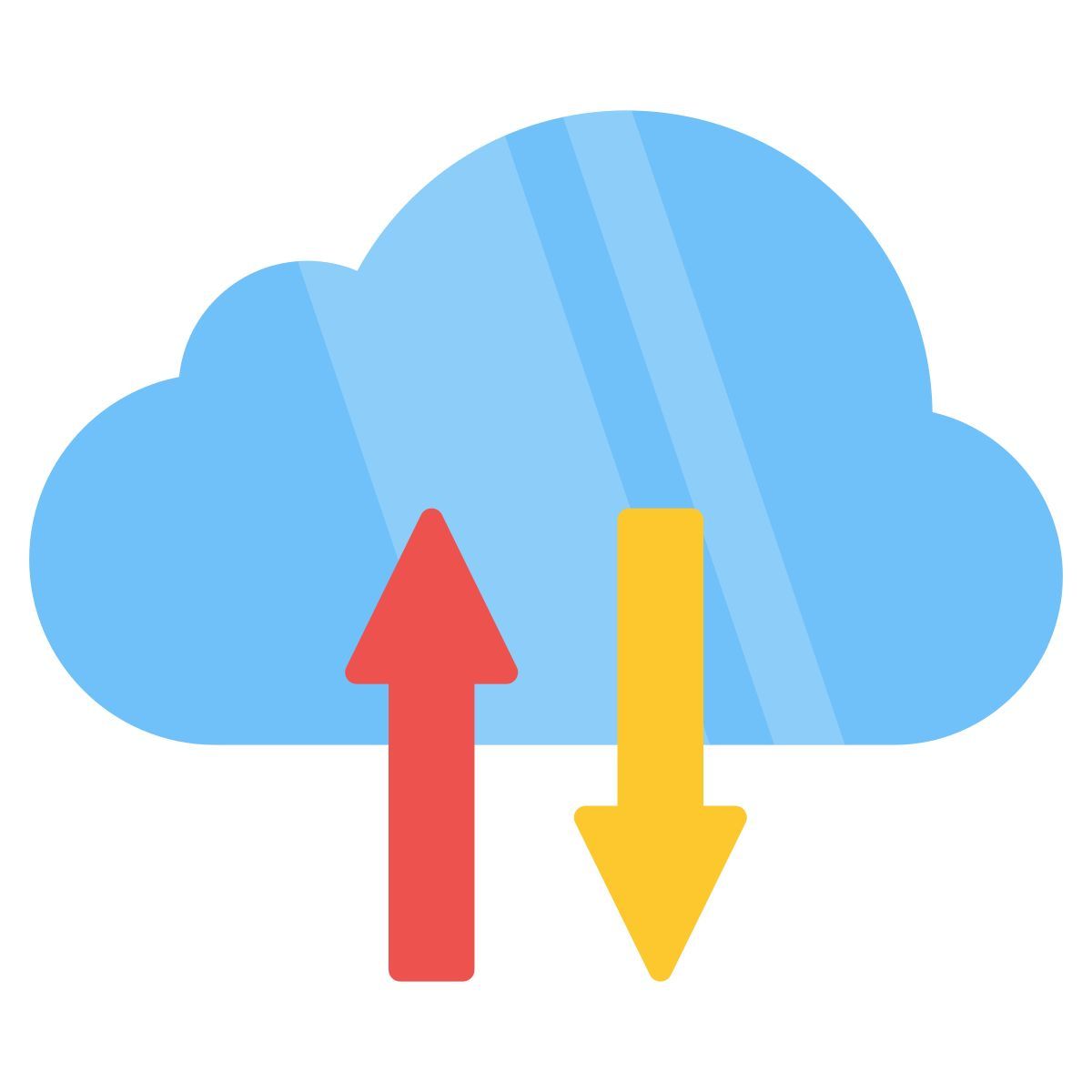 cloud data transfer icon
