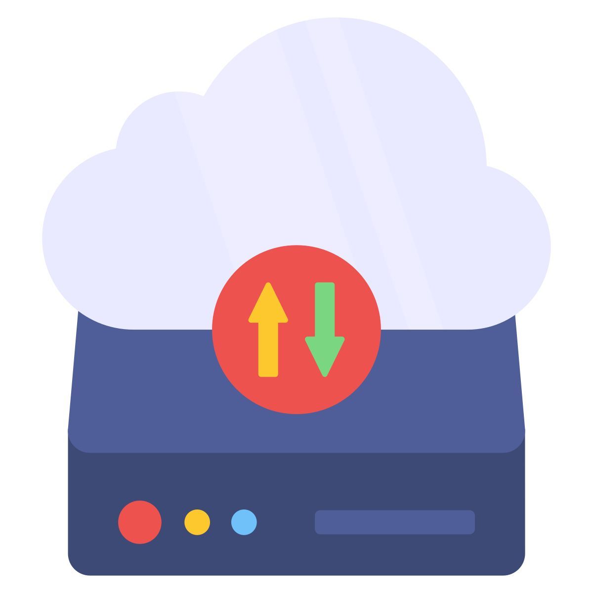 cloud data transfer icon