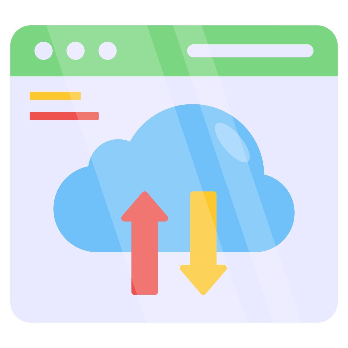 cloud data transfer icon