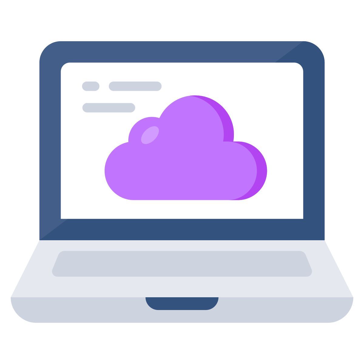 ordinateur portable cloud icon