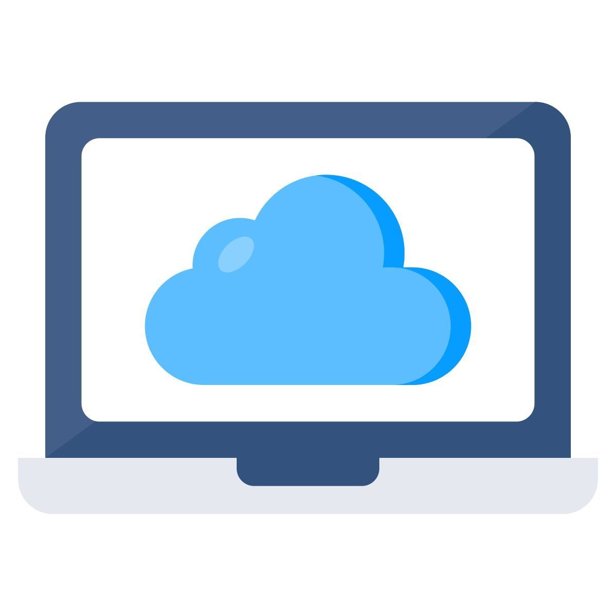ordinateur portable cloud icon