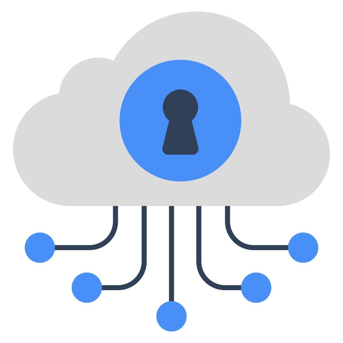 sécurité du réseau cloud icon