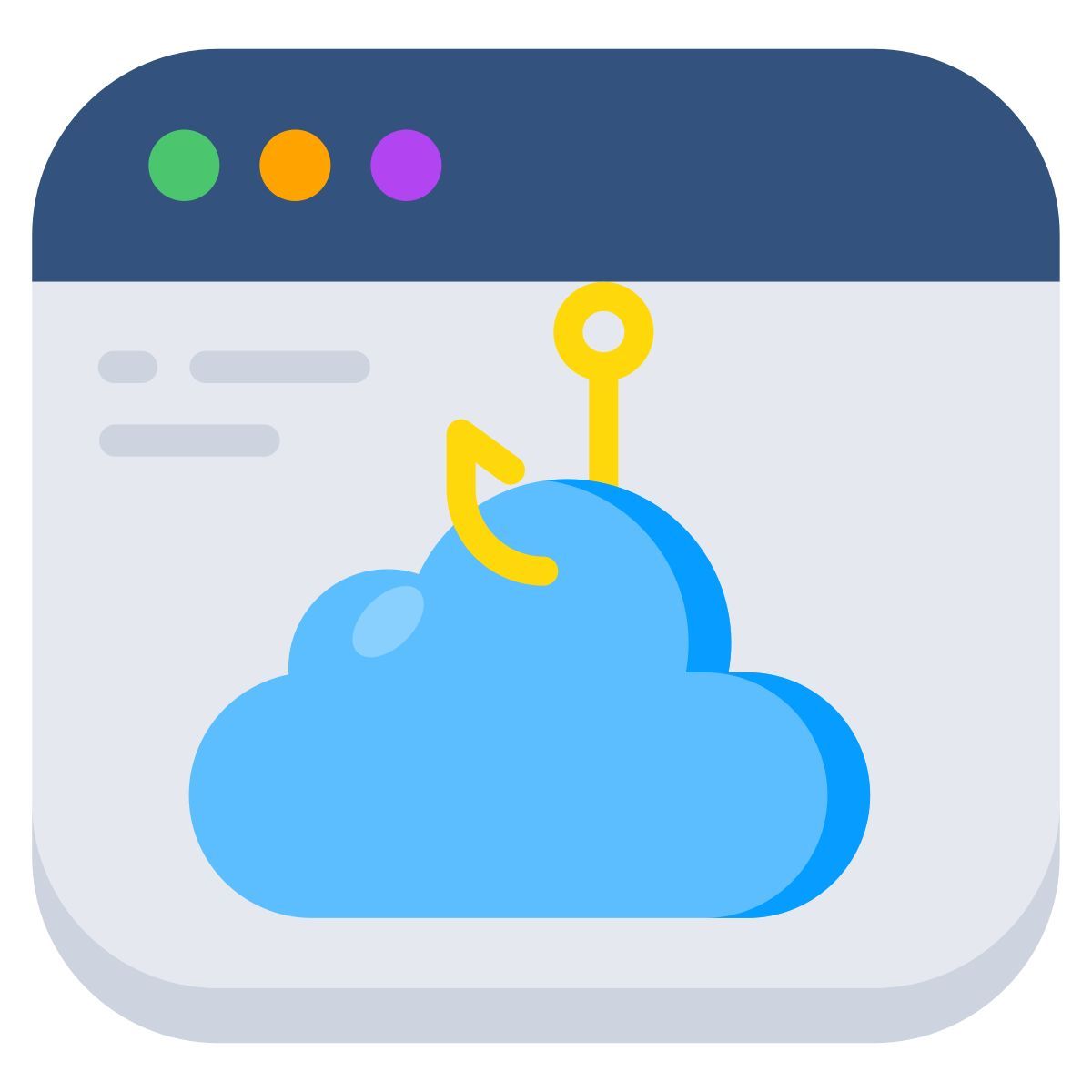 cloud phishing icon