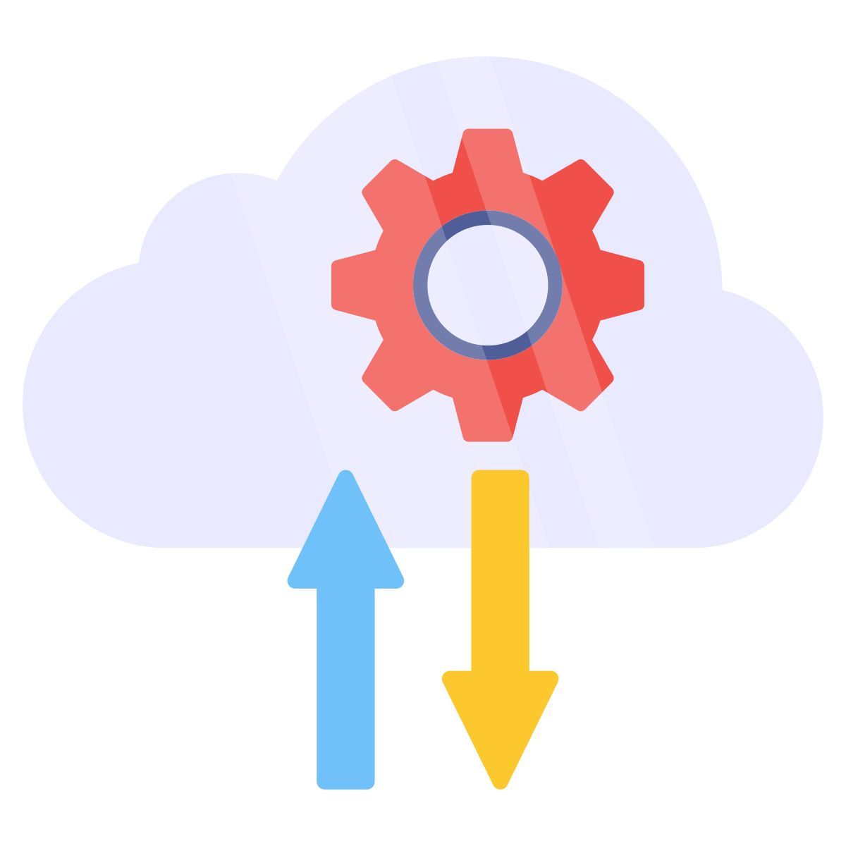 Transfert de données dans le cloud icon