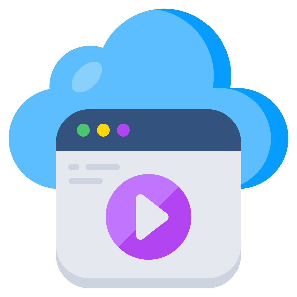 cloud video icon