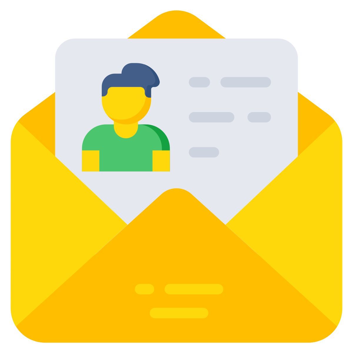 外部简历邮件业务演示和会议向量板平面向量板 icon