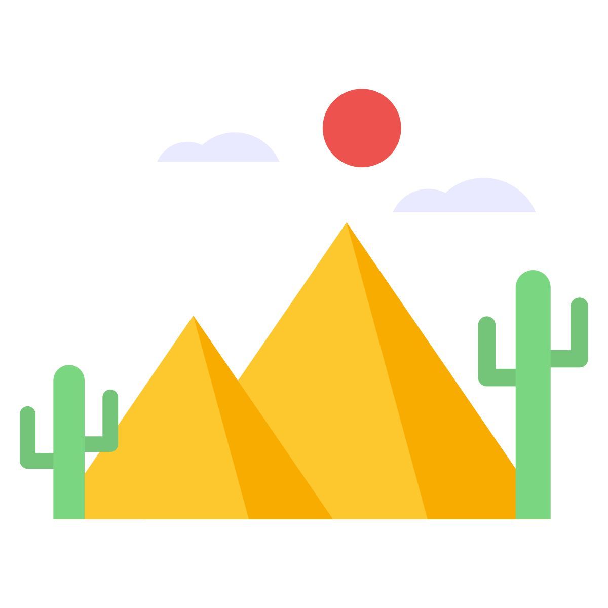 desert landscape icon